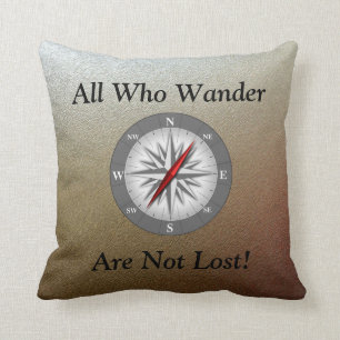 All who wander throw pillow
