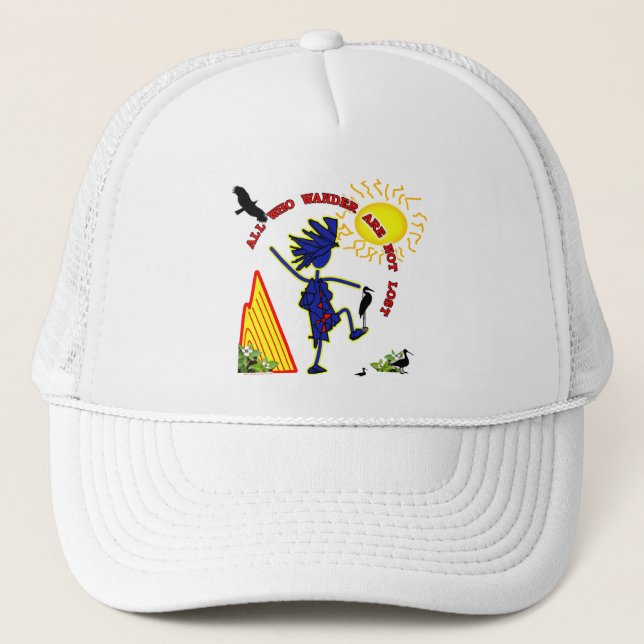 All Who Wander Whimsy Trucker Hat (Front)
