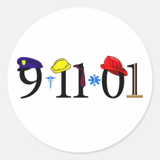 All who were lost 9-11-01 classic round sticker (Front)