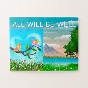 All Will Be Well Love Birds Mountain Nature, Age 4 Jigsaw Puzzle