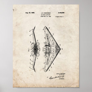 All-wing Airplane Patent - Old Look Poster