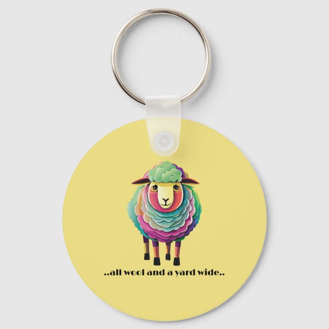 All Wool and a Yard Wide Keychain (Front)