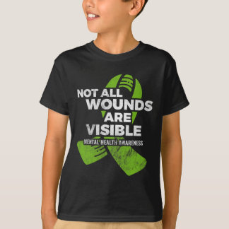 All Wounds Visible Mental Health Awareness Psychol T-Shirt