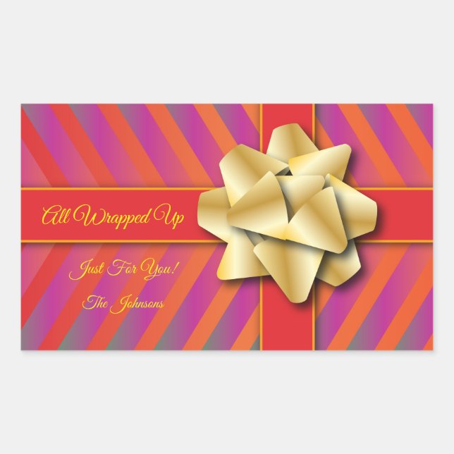 All Wrapped Up Just For You, Sticker (Front)