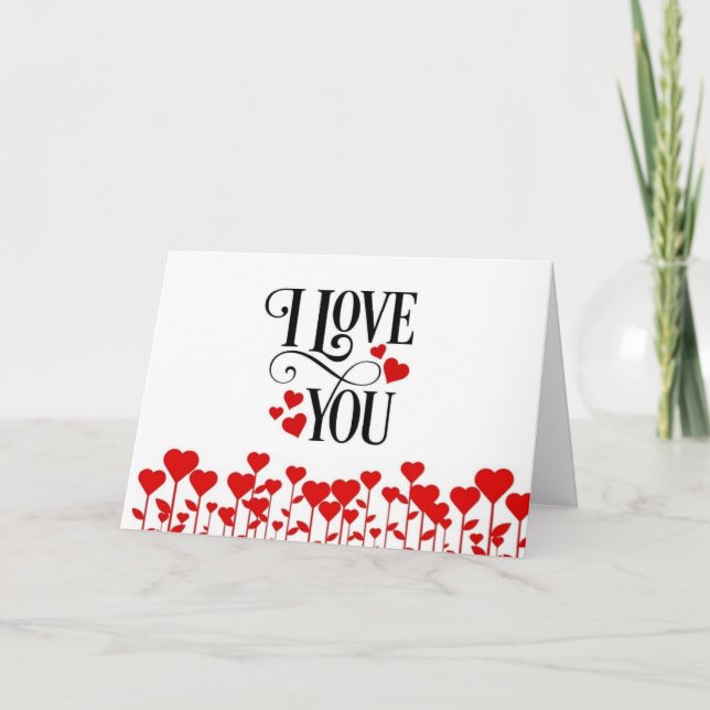 "ALL" YOU ARE TO ME ON VALENTINE'S DAY/EVERY DAY H HOLIDAY CARD (Front)