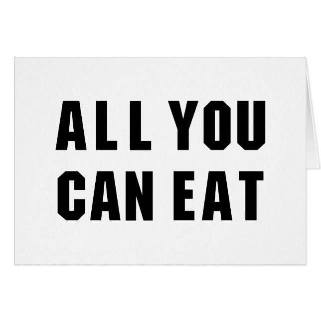 ALL YOU CAN EAT CARD (Front Horizontal)