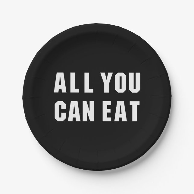ALL YOU CAN EAT PAPER PLATE (Front)