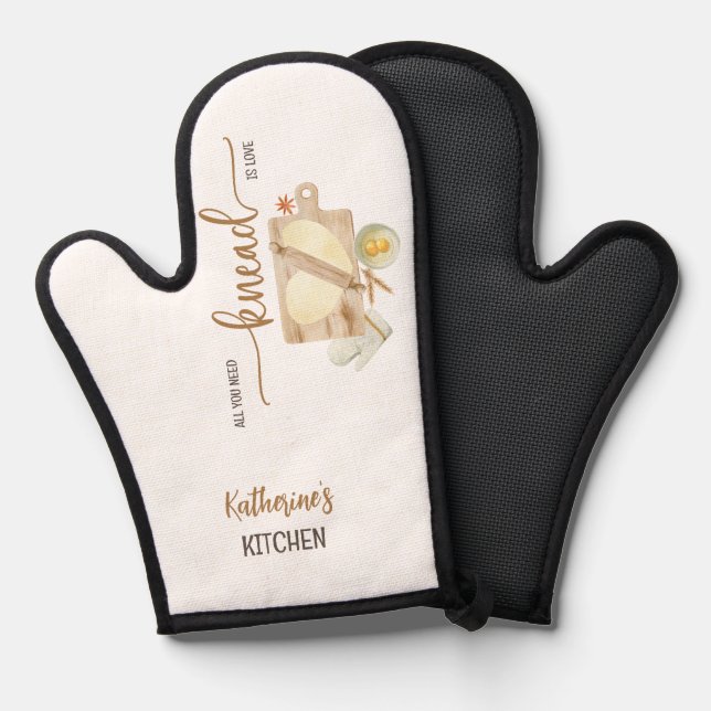 ALL YOU KNEAD IS LOVE BRIDAL SHOWER OVEN MITT (Front/Back)