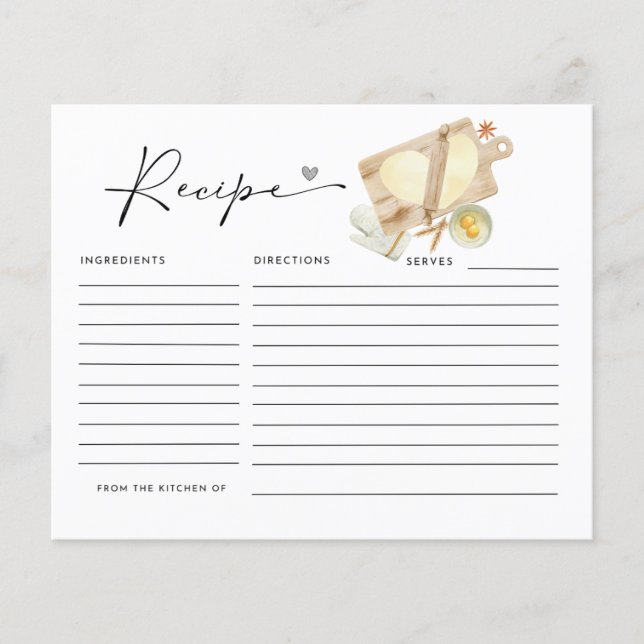 ALL YOU KNEAD IS LOVE RECIPE CARD (Front)
