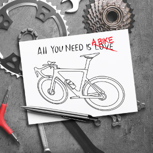 All you need is a bike postcard
