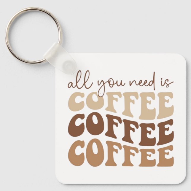All you need is coffee coffee coffee Keychain (Front)