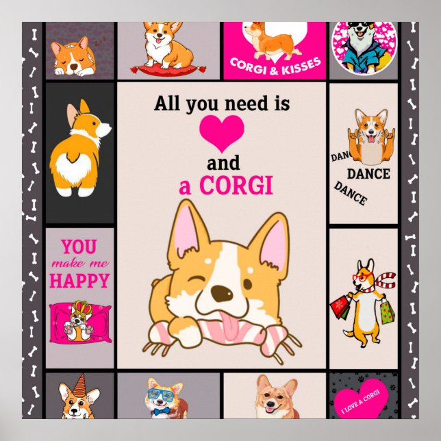 All You Need  Is Corgi Blanket Poster (Front)