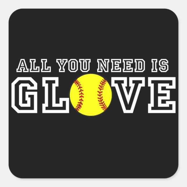 All you Need is Glove! Square Sticker (Front)