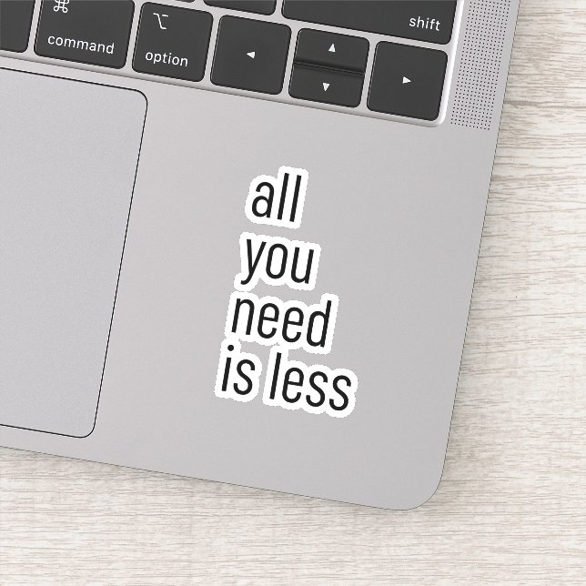 All you need is less (Detail)