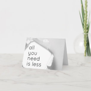 All you need is less card