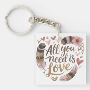 All You Need Is Love – A Gentle Boho Whisper Keychain