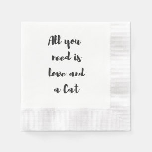 All you need is love and a Cat Napkins