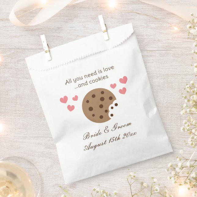 All you need is love and a cookies sweet wedding favour bag (Clipped)