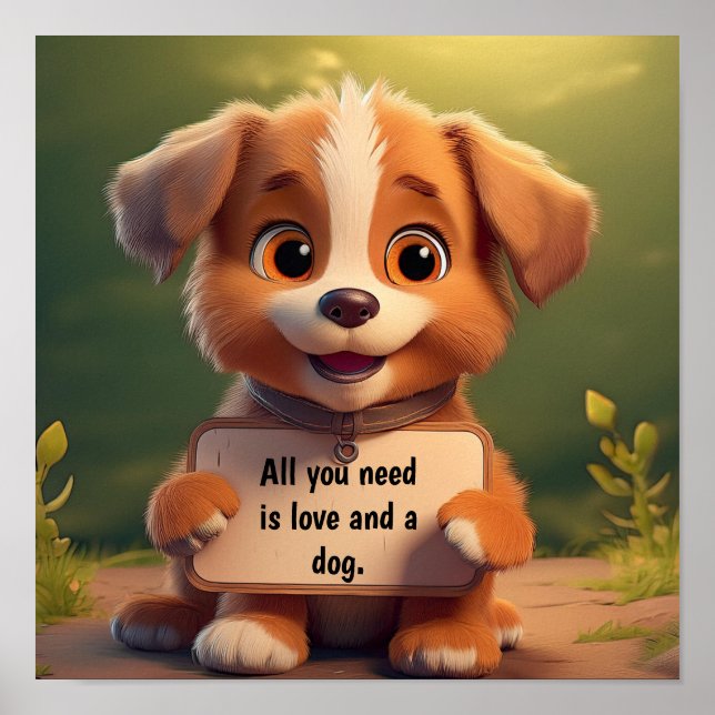 All you need is love and a dog. poster (Front)
