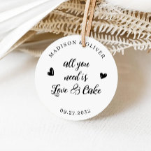 All You Need is Love and Cake Wedding Favour