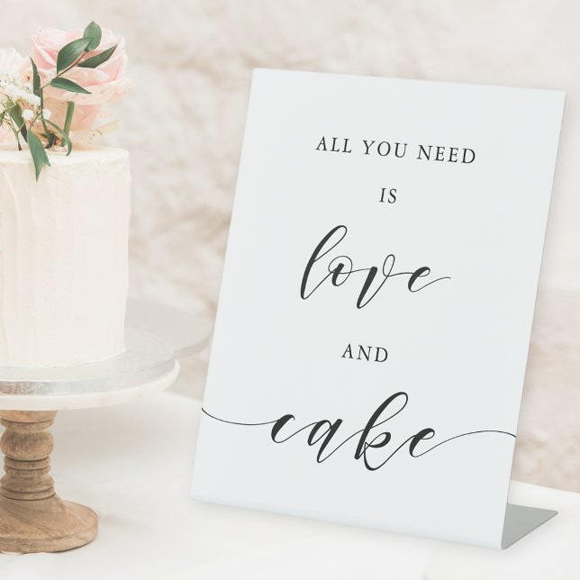 All You Need is Love and Cake Wedding Table Pedestal Sign (Creator Uploaded)