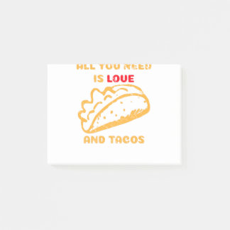 All You Need is Love and Tacos Post-it Notes