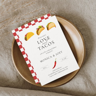 All you need is Love and Tacos Rehearsal Dinner Invitation