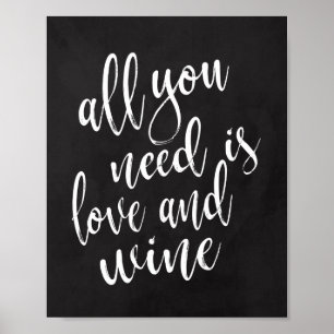 All you need is love and wine 8x10 chalkboard sign