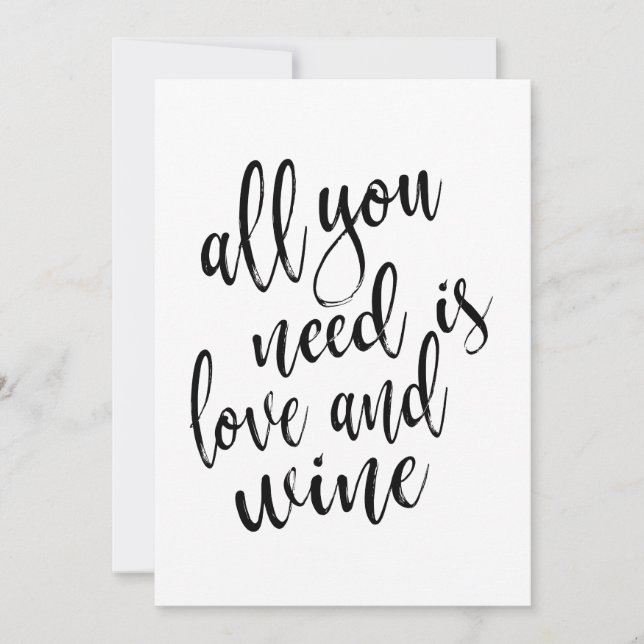 All you need is love and wine affordable sign (Front)