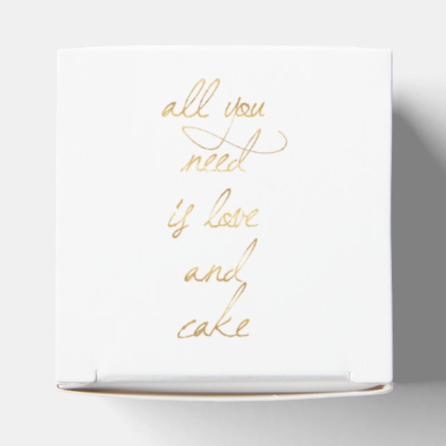 All You Need Is Love & Cake Favor Box (Top)