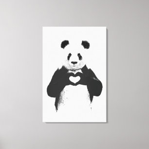 All you need is love canvas print