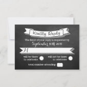 All You Need Is Love Chalkboard Wedding Collection RSVP Card (Back)