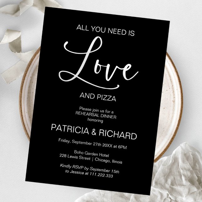 All You Need Is Love Chic Rehearsal Dinner Invitation (Creator Uploaded)