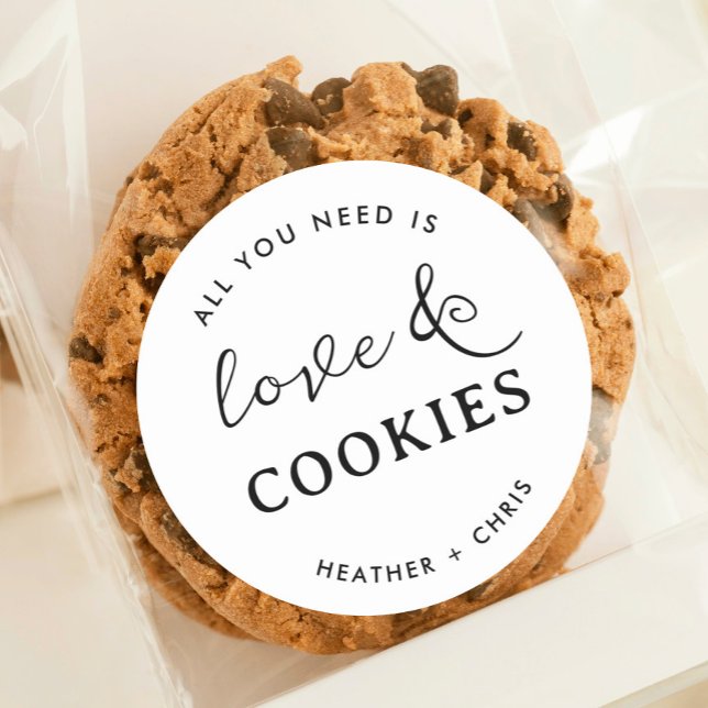 All You Need Is Love & Cookies Favour Classic Round Sticker (Creator Uploaded)