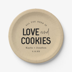 All You Need is Love & Cookies  Paper Plate