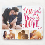 All You Need Is Love EDITABLE COLOR Photo Mousepad<br><div class="desc">Personalized photo gift designed by Berry Berry Sweet. Visit our site at www.berryberrysweet.com for modern stationery and custom gifts.</div>