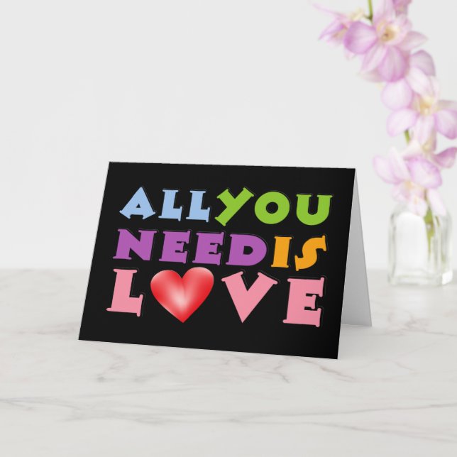 All You Need Is Love Greeting Card (Orchid)