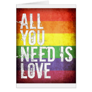 All You Need Is Love (grunge rainbow pattern)