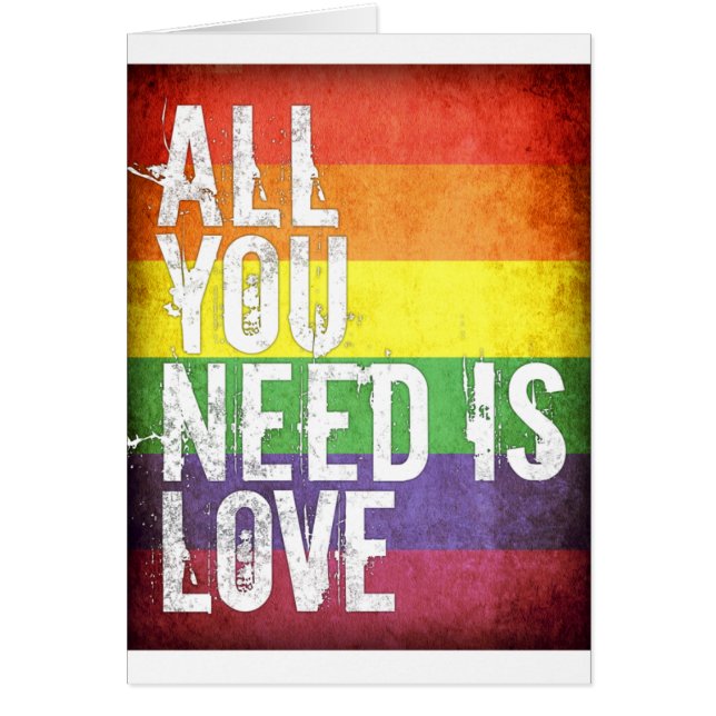 All You Need Is Love (grunge rainbow pattern) (Front)