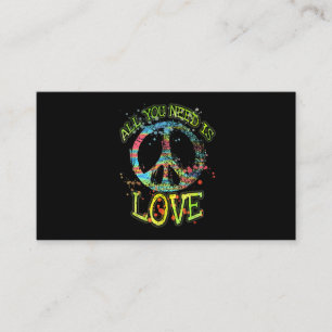 All You Need Is Love Hippie Business Card