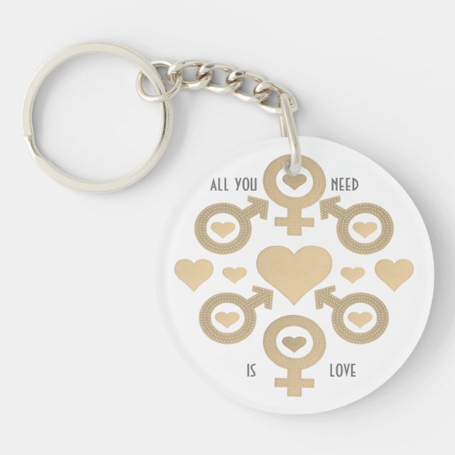 All You Need Is Love Keychain (Front)