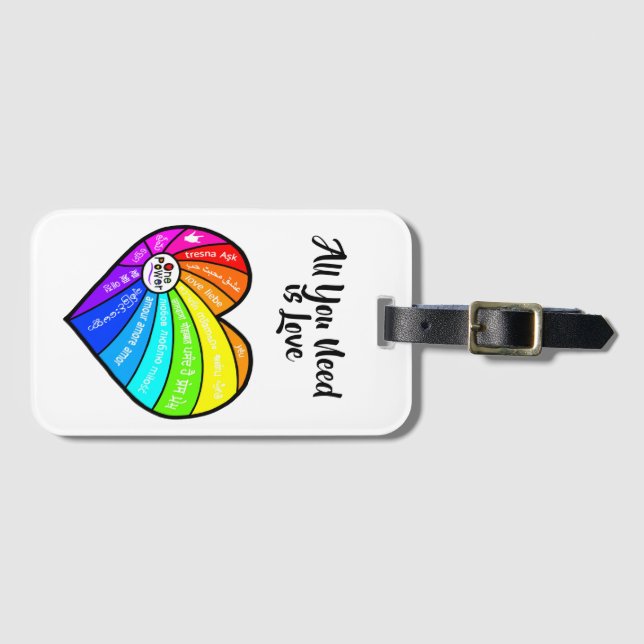 All You Need is Love Luggage Tag (Front Horizontal)