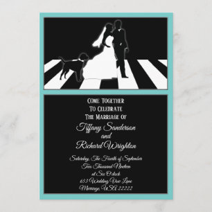 All You Need Is Love Music Dog Wedding Invitation