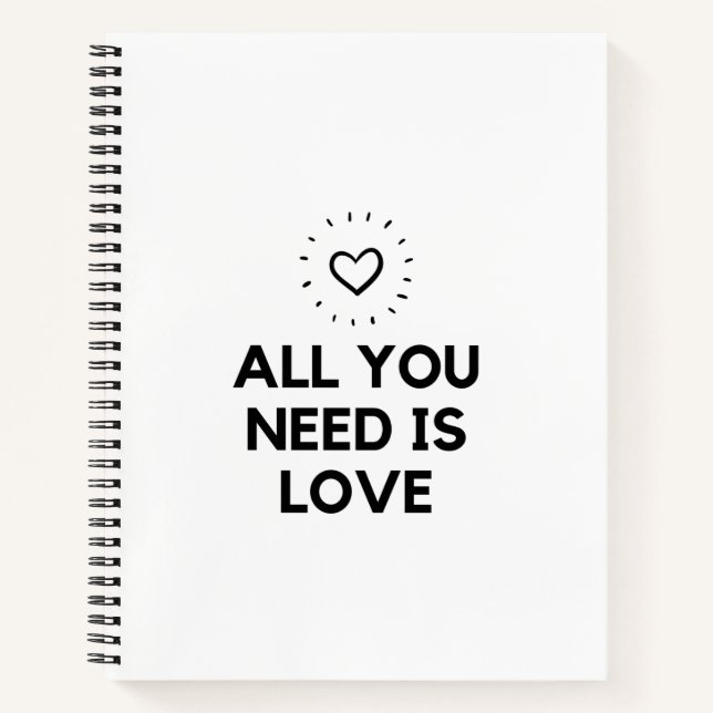 All you need is love notebook (Front)