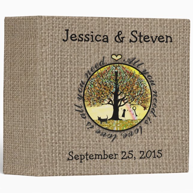 All You Need is Love on Burlap Binder (Front/Spine)