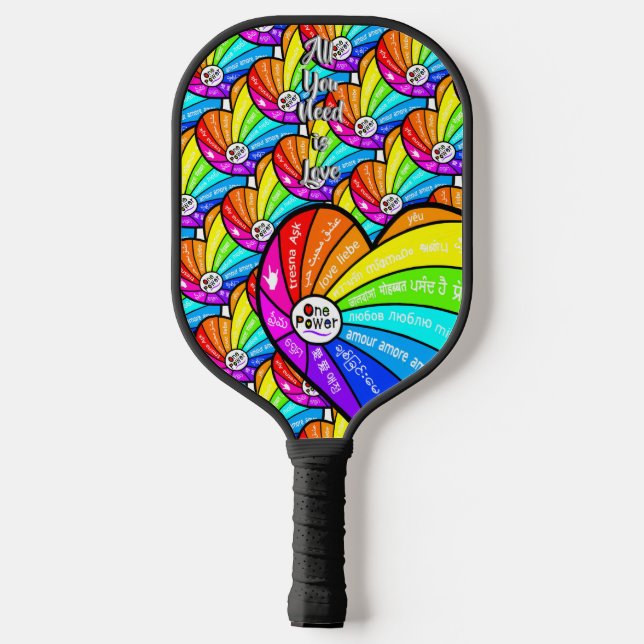 All You Need is Love Pickleball Paddle (Back)