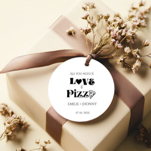 All you need is love & pizza bridal shower favour tags