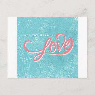 All you need is love postcard