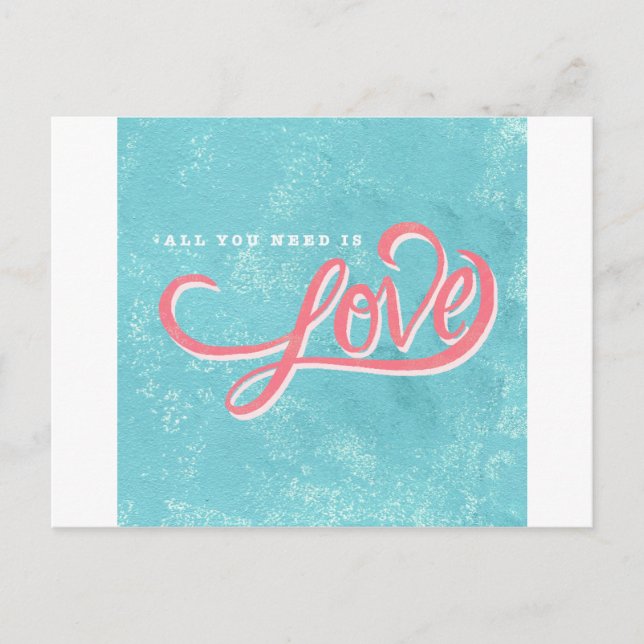 All you need is love postcard (Front)
