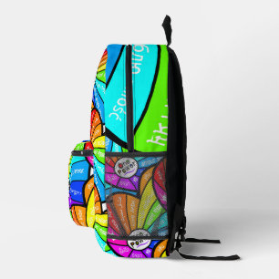 All You Need is Love Printed Backpack